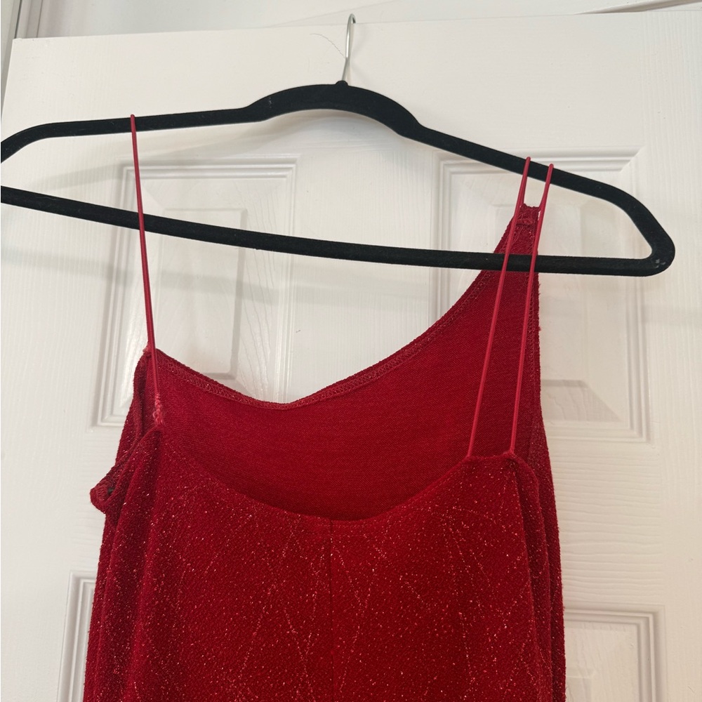 Vintage red sparkly Buyer Too maxi dress - Picture 7 of 7